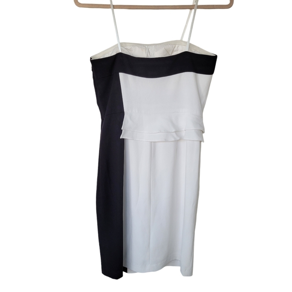 NWT Aidan Mattox Strapless Black & White Mini Dress Party Cocktail - Picture 3 of 10